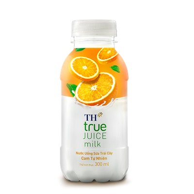 DA.M.N- Sữa hương cam Th true 300ml - Orange Fruit Milk TH True 300ml ( Bottle )