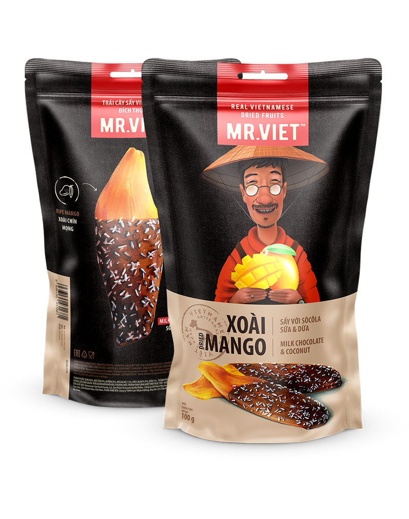 FRD- Dried Mango Milk Chocolate & Coconut Mr.Viet 100g ( Pack )