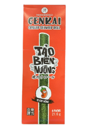 SN- Grilled Seaweed Roll Hot Spicy Taste Tohogenkai 6*3.6g