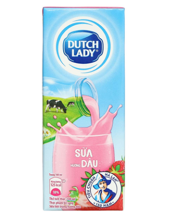 DA.M.F- Strawberry Fresh Milk Dutch Lady 180ml T6