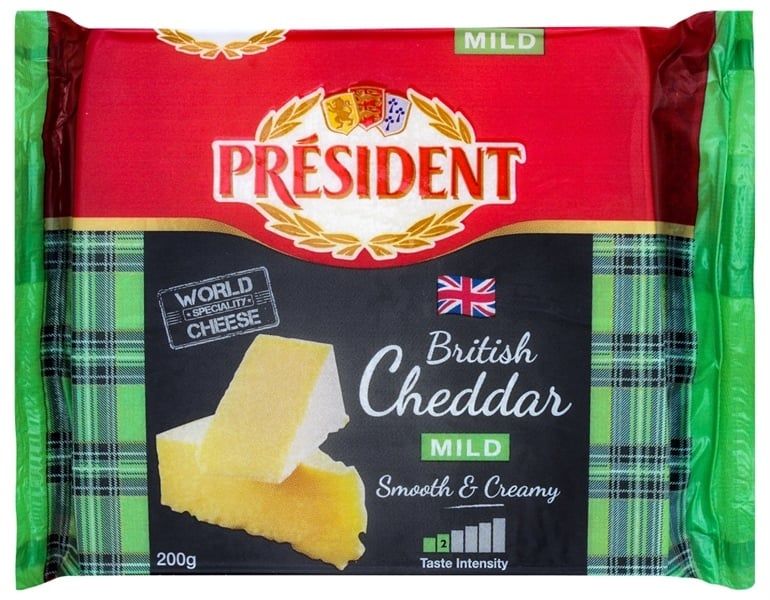 DA.C- Mild White Cheddar Cheese President 200g T4