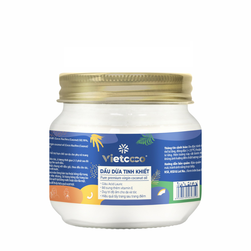 OI- Pure Premium Virgin Coconut Oil Vietcoco 200ml T2