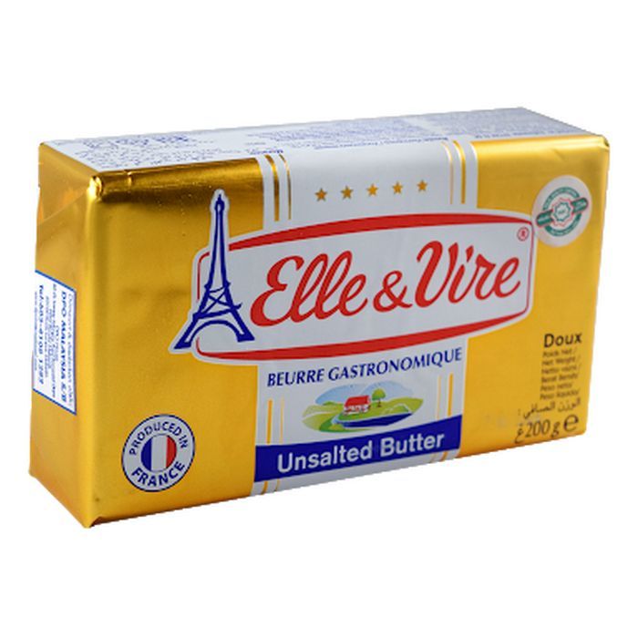 DA.B- Unsalted Beurre Gastronomique Butter 82% Elle Vire 200g ( Pack )