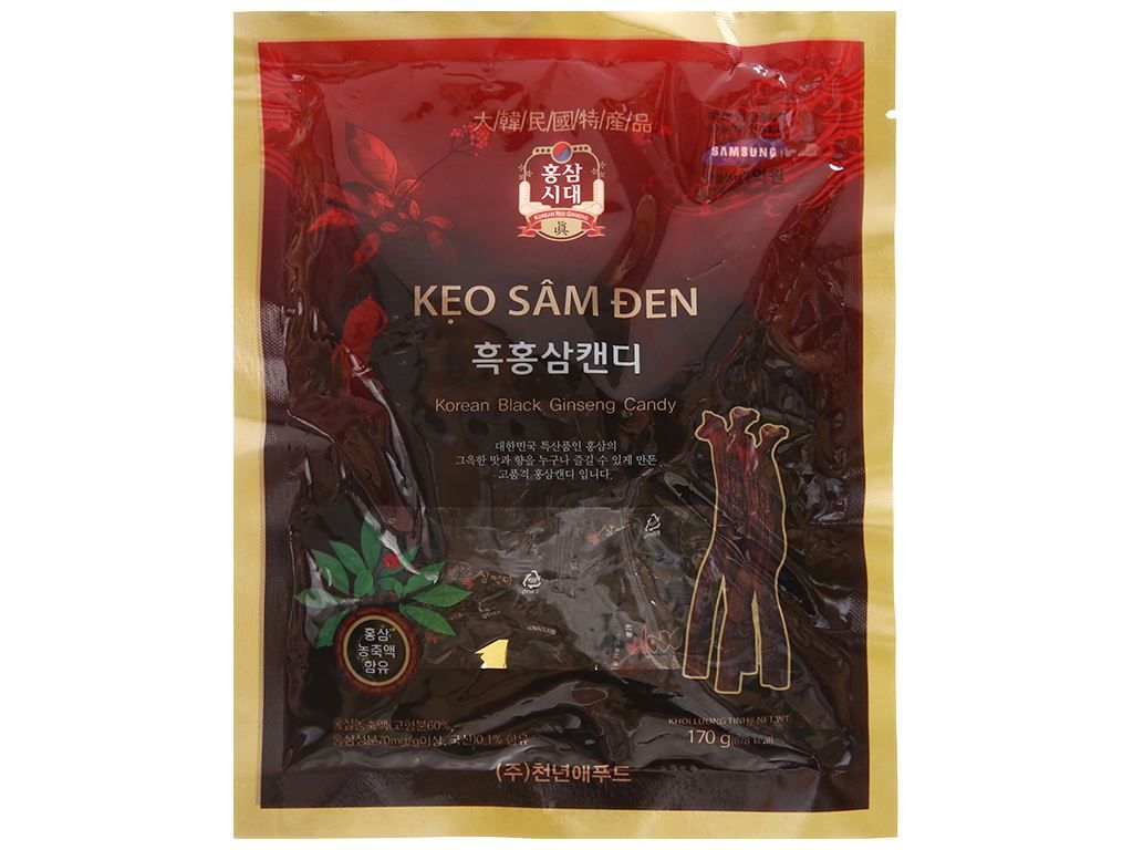 SN.CD- Korean Black Ginseng Candy Cheonyeonae 170g