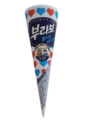 IC- Cone Ice Cream Bravocone White Vanilla Haitai 150ml T4