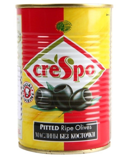 VET-Pitted Black Olives Crespo 425g