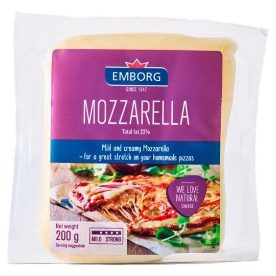 DC- Frozen Mozzarella fat 22% Emborg 200g ( Pack )