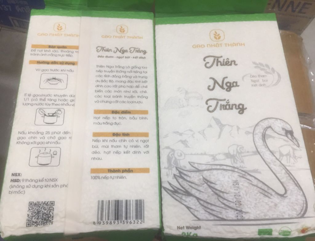 GR.R- Gạo Thiên Nga Trắng bao 2kg - Rice Thiên Nga Trắng 2kg ( pack )