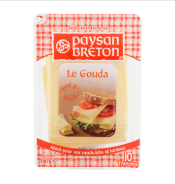 DA.C- Pho mai lát Gouda 160g - Gouda Cheese Slices Paysan Breton 160g ( pack )