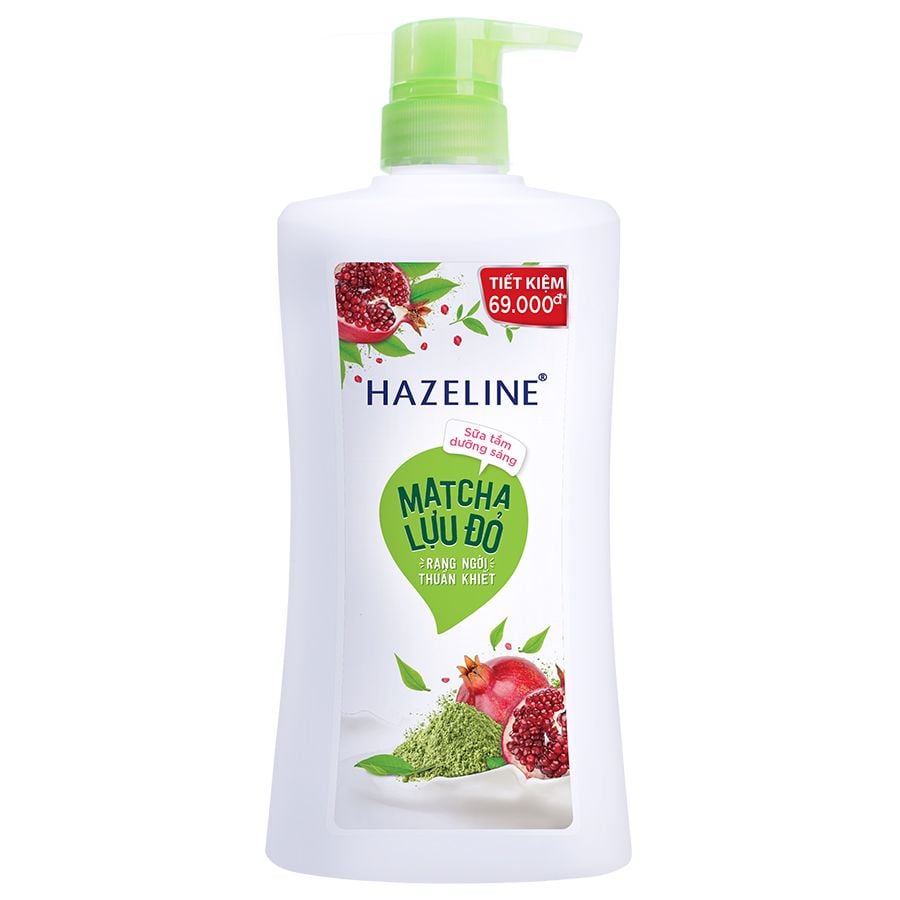PU.P- Sữa tắm Hazeline Matcha lựu đỏ - Red Pomegranate & Matcha Shower Gel Hazeline 670g ( bottle )