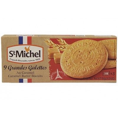 PC.B- Bánh quy sữa - Grande Galette Caramel Biscuit St Michel 150g (Box)