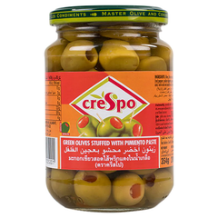 PK-Green Olives Stuffed With Pimiento Paste Crespo 370ml