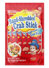 ME.CC- Spicy BBQ Flavor Hand-Shredded Crab Stick Reecen (10gx5pcs) 50g