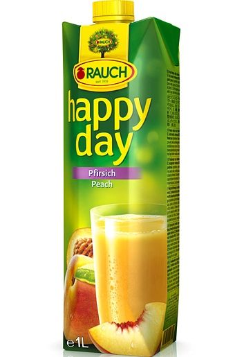 BW.J- Nước ép đào - Happy Day Peach Juice Rauch 1L ( Bottle )