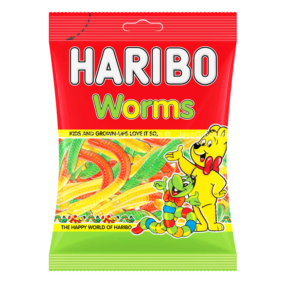 CD- Kẹo dẻo Worms Candy Haribo 80g ( pack )