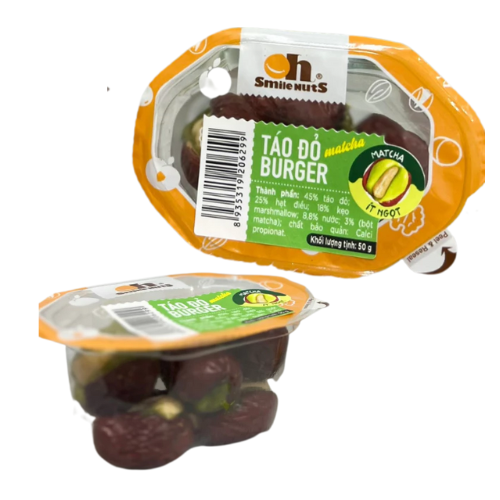 FRD- Matcha Flavor Red Apple Burger Oh Smile Nuts 50g