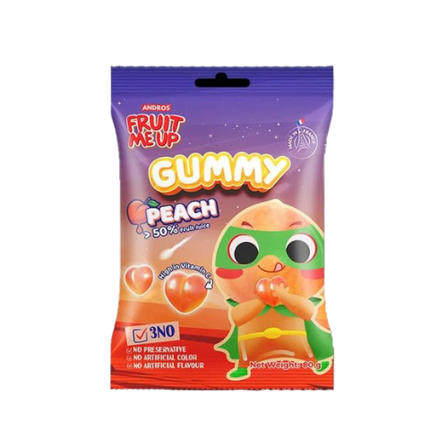SN.CD- Peach Flavor Jelly Candy Fruit Me Up Andros 80g
