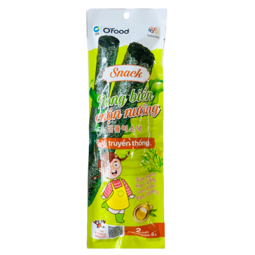 SN- Traditional Flavor Rolled Seaweed O'Food 6g