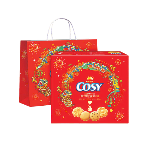 SN.PC- Chocolate Flavor Assorted Butter Cookies Cosy Kinh Đô 378g