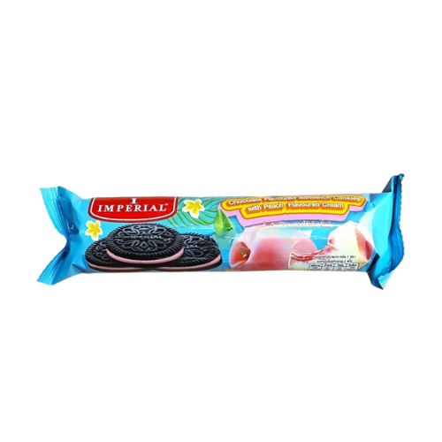 SN.PC- Chocolate Flavoured Sandwich Cookies With Peach Imperial 100g
