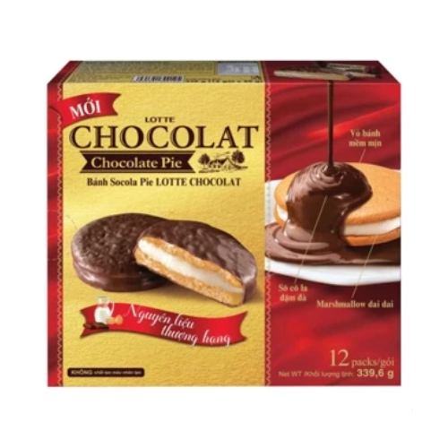 SN.PC- Chocolate Pie Chocolat Lotte 12pcs 339.6g