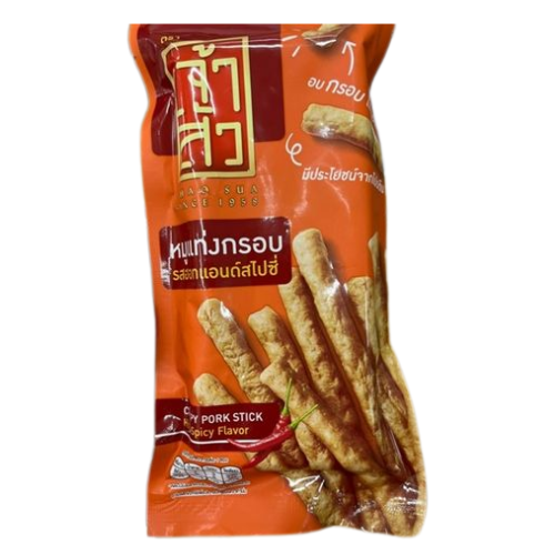 SN- Hot & Spicy Flavor Crispy Pork Stick Chaosua Snax 18g (Cam)