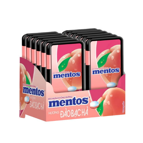 SN.CD- Peach Peppemint Flavor Sugar Free Candy Mentos 17.5g