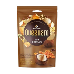 CH- Dark Caramel Chocolate Coated Almond Cashew Nut & Macadamia Nut Queenam 75g