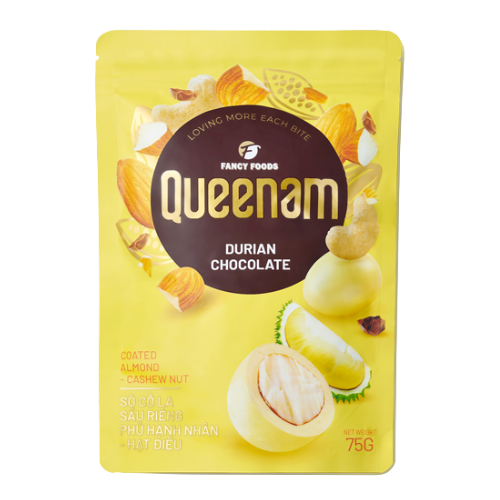 CH- Durian Chocolate Coated Almond Cashew Nut Queenam 75g