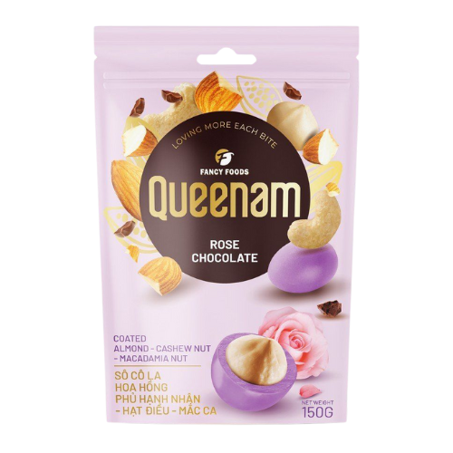 CH- Rose Chocolate Coated Almond Cashew Nut & Macadamia Nut Queenam 75g