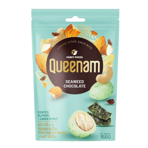 CH- Seaweed Chocolate Coated Almond & Cashew Nut Queenam 75g