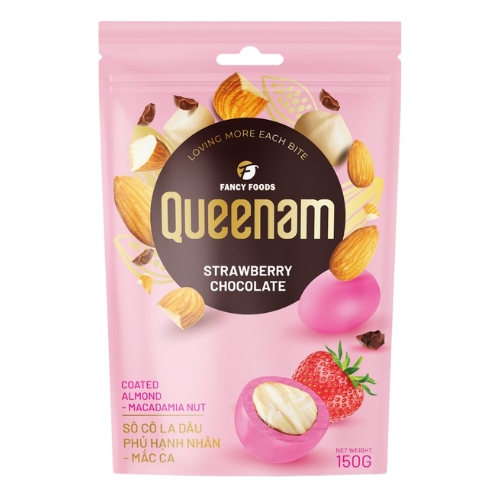 CH- Strawberry Chocolate Coated Almond Macadamia Nut Queenam 75g