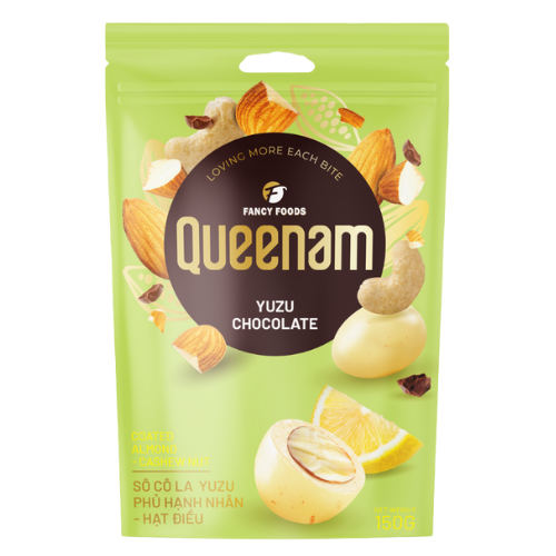 CH- Yuru Chocolate Coated Almond Cashew Nut Queenam 75g