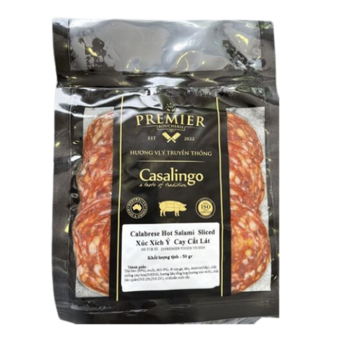 ME.CC- Calabrese Hot Salami Sliced Casalingo Premier Boucherie 80g T7