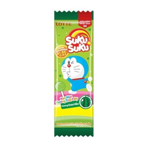 SN.CD- Watermelon Flavor Lollipop Candy Suku Suku Lotte 8g