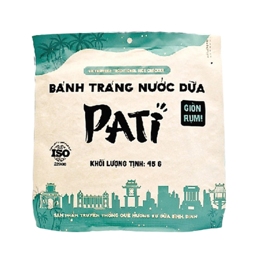 MW- Pati Coconut Water Vietnamese Traditional Rice Cracker 45g