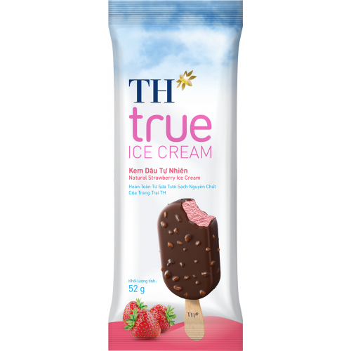 IC- Strawberry Ice Cream TH True Ice Cream 52g ( Pack )