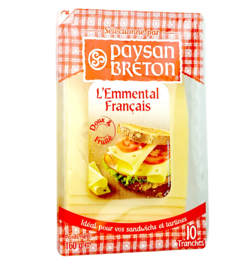 DA.C- Emmental Cheese Slices Paysan Breton 160g