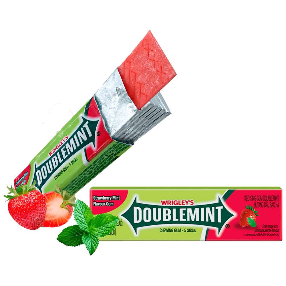 SN.CD- Strawberry Flavor Gum Double Mint 13.5g