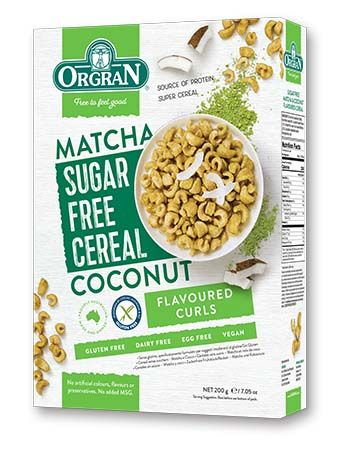 G- Ngũ cốc Sugar Free Matcha & Coconut Cereal Orgran 200g (Hộp)