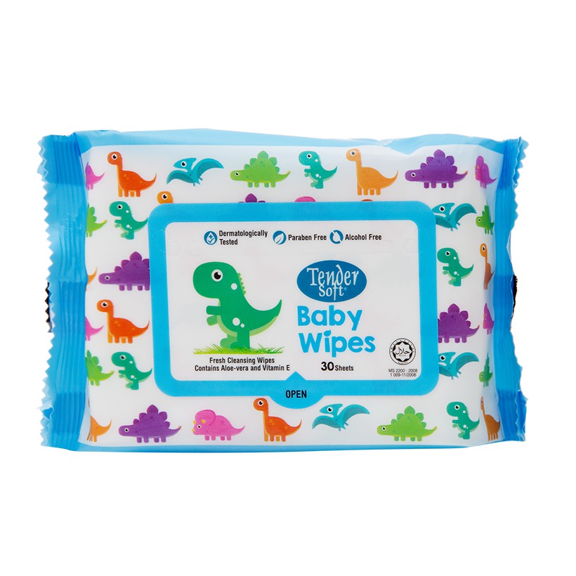 PU-Baby Wipes Tender Soft 30 Sheets (Blue)(Pack)