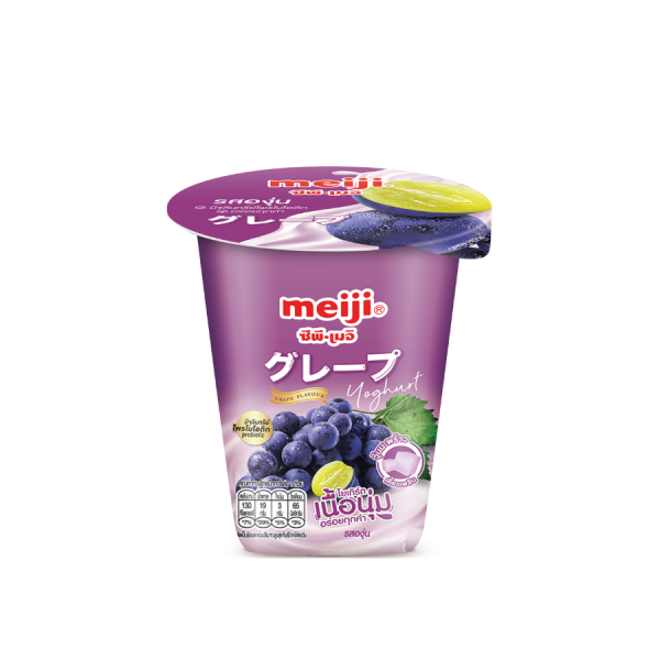 DY- Grape Flavored Yogurt With Nata De Coco Meiji 135g T1