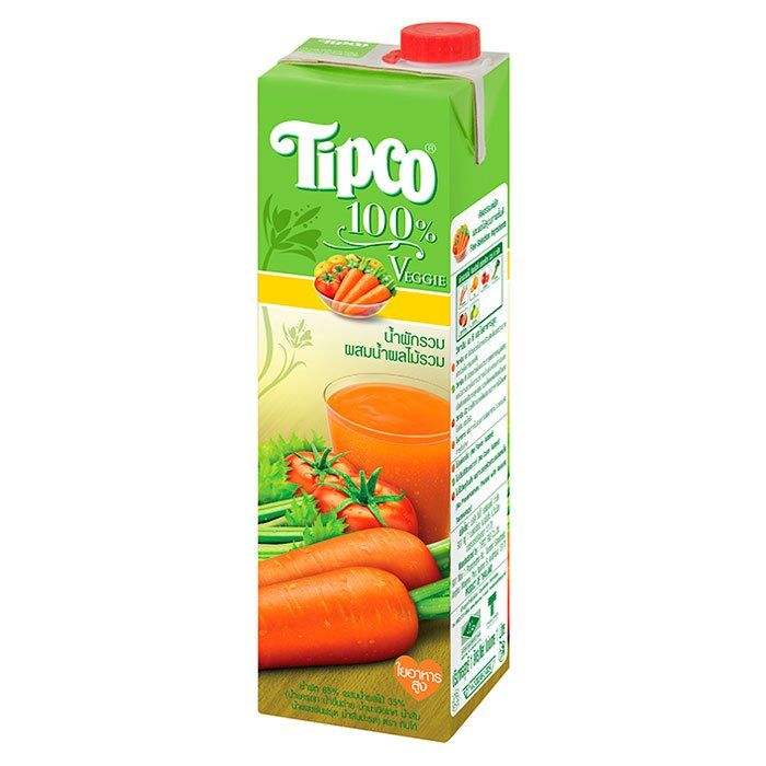 BW.J- Nước Ép Hỗn Hợp Rau Và Trái Cây Tổng Hợp - Mixed Fruit & Vegetable Juice Tipco 1L ( Bottle )