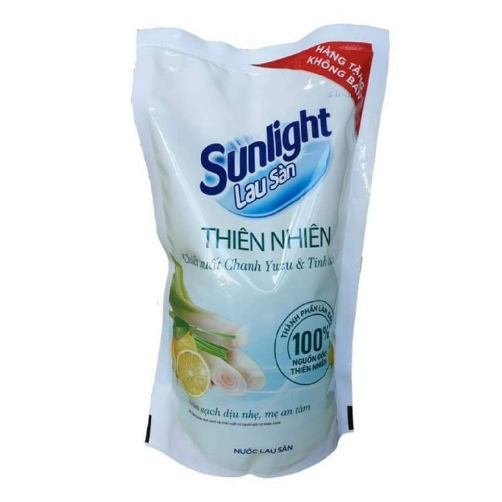 PU.HC- Nước lau sàn hương chanh Sunlight - Yuzu & Lemon Grass Floor Cleaner Sunlight 698ml ( pack )