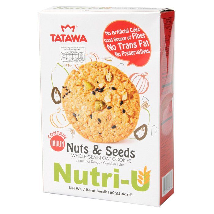 PC.B- Bánh quy hạt - Nuts&Seeds Nutri-U Tatawa 160g (box)