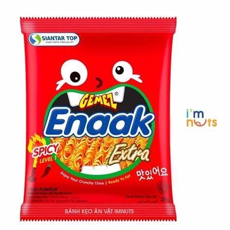 GR.NO- Baby Noodles Spicy Level 1 Gemez Enaak 28g T3