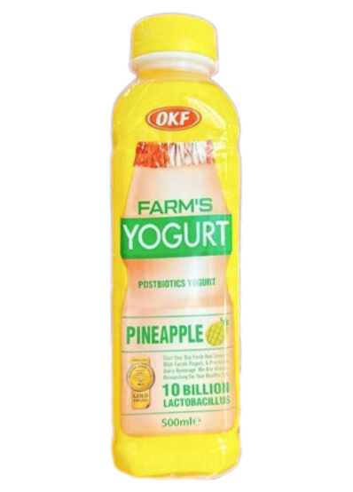 DY- Pineapple Flavor Drinking Yogurt Farm's OKF 500ml T4