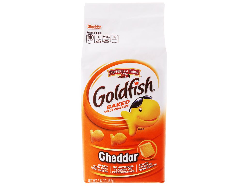 PC.B- Bánh quy vị cheddar - Pep Farm Goldfish Cheddar 8.6oz ( Pack )