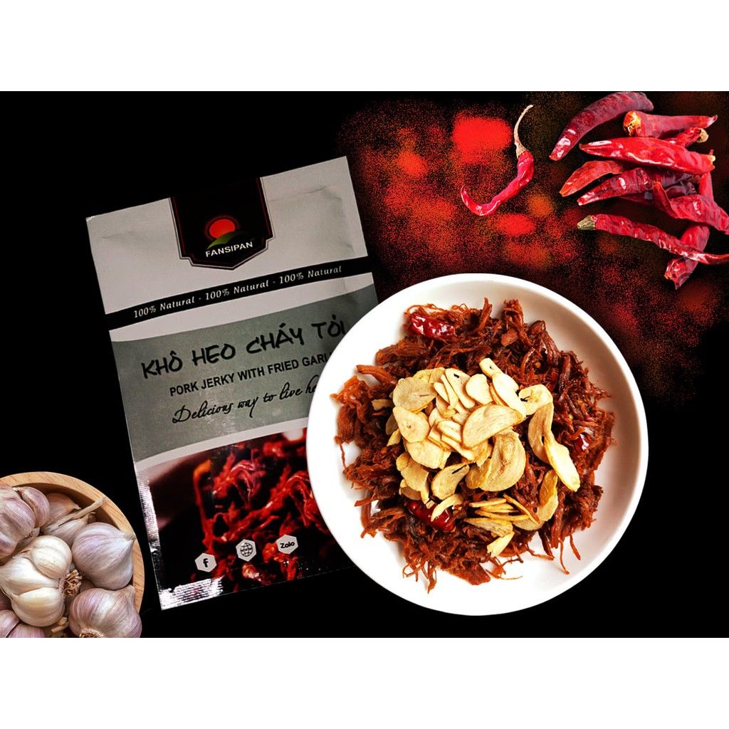 PC.S- Khô heo cháy tỏi - Pork Jerky With Fried Garlic Fansipan 50g