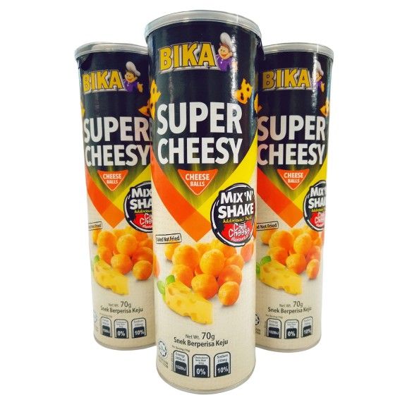 PC.S- Bánh phô mai - SUPER CHEESY CHEESE BALLS BIKA 70G (Pack)